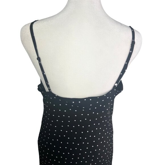 Jessica Simpson Black & White Polka Dot Mini Dress With Ruffle Detail Medium - Picture 10 of 16